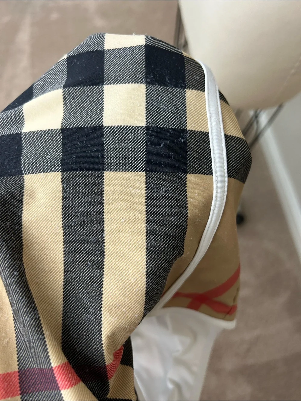 Burberry Beige Check Girls One-Piece Swimsuit Sz 8Y